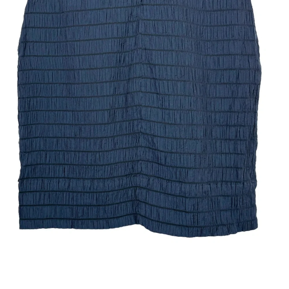NWT Scotch & Soda Textured Smocked Navy Mini Dress With Voluminous Puff Sleeves - Picture 13 of 15